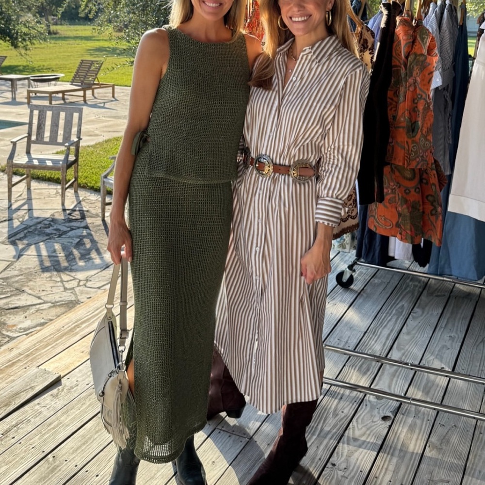 Elegant Olive Midi Skirt